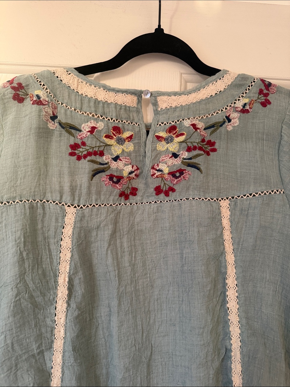 Umgee Dress Womens Large Boho Floral Embroidered Tunic Cottagecore Flirty - Picture 9 of 11